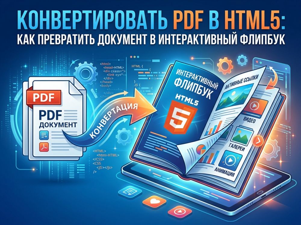 Конвертировать PDF в HTML5: как превратить документ в интерактивный флипбук