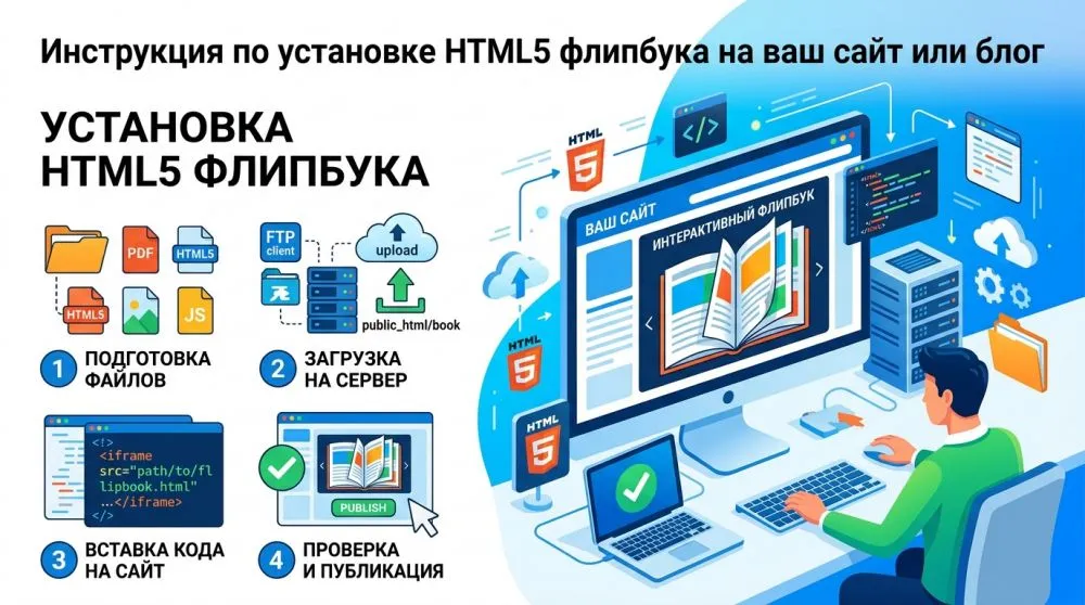 Инструкция по установке HTML5 флипбука на ваш сайт или блог