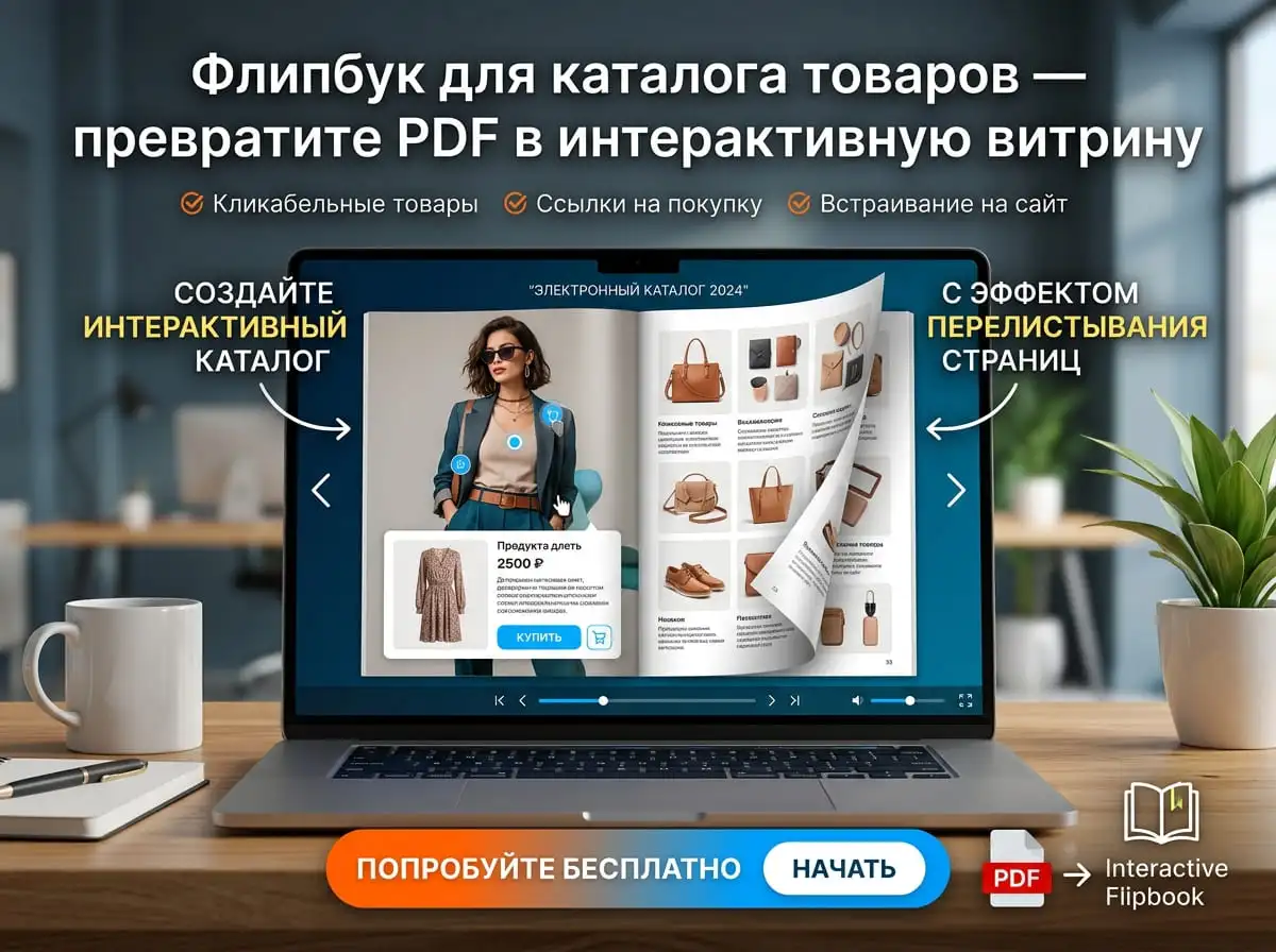 Флипбук для каталога товаров онлайн от flipbookmaker.ru