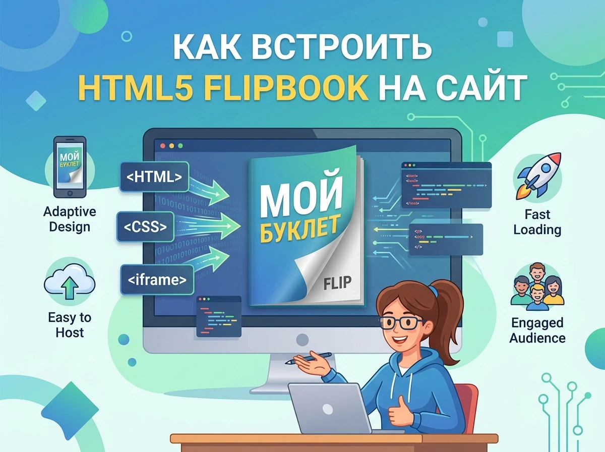 Как встроить HTML5 flipbook на сайт